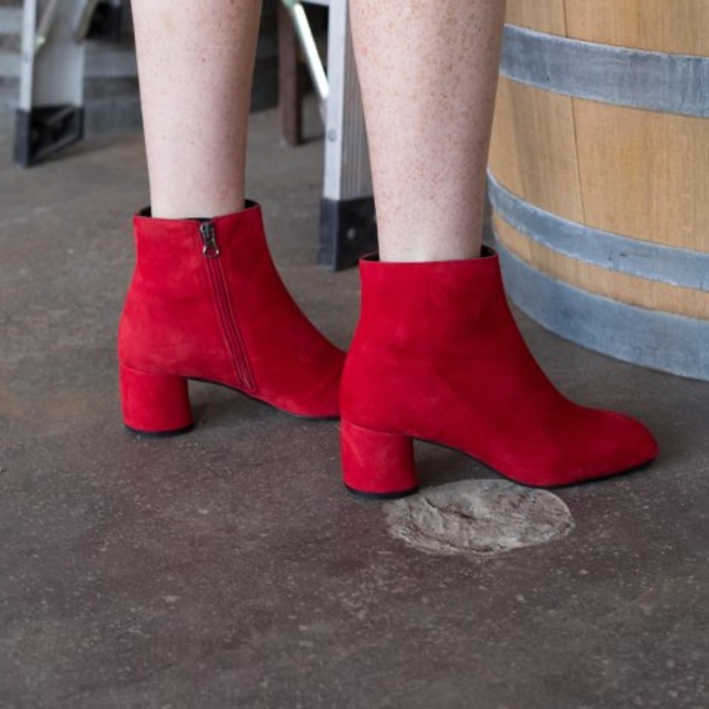 Chic Red Ankle Booties